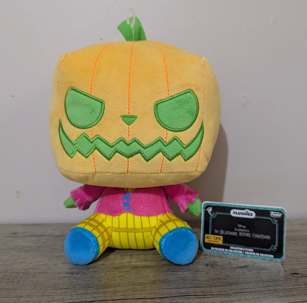 Funko Plushies The Nightmare Before Christmas Neon Pumpkin King! Stuffed Toy